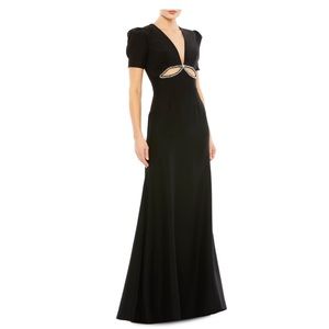 Embellished Cutout Sheath Gown